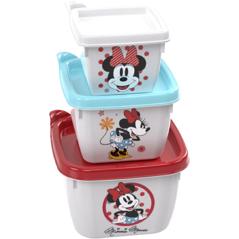 Conjunto de Potes Conect Minnie Vermelha ...