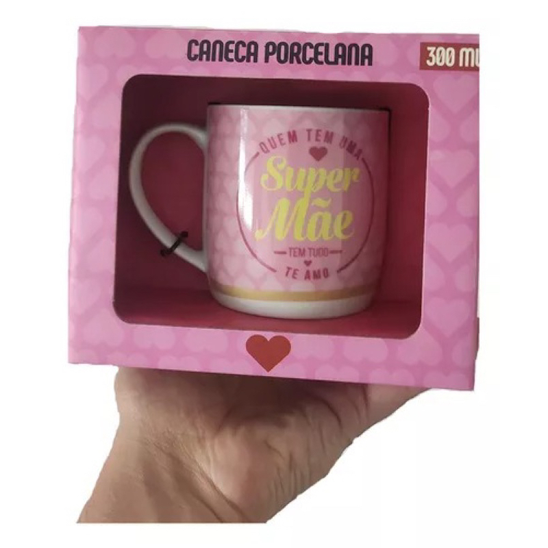 Caneca Porcelana Urban Super Mãe Presente...