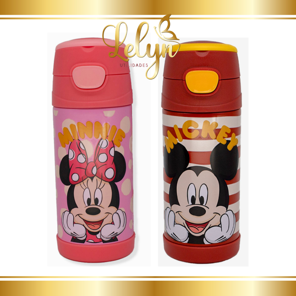 Garrafa Térmica Minnie Mouse e Mickey Mou...