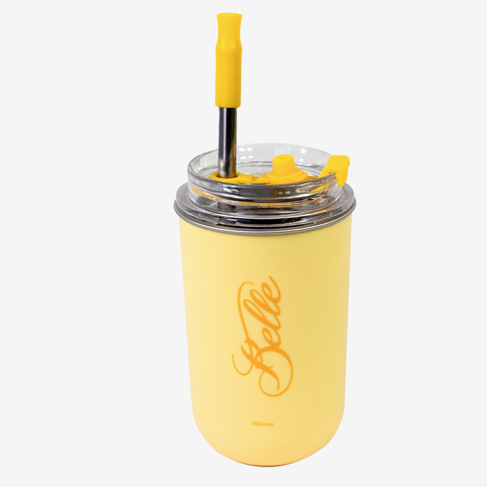 Copo Bela Neo com Canudo Princesas 300ml