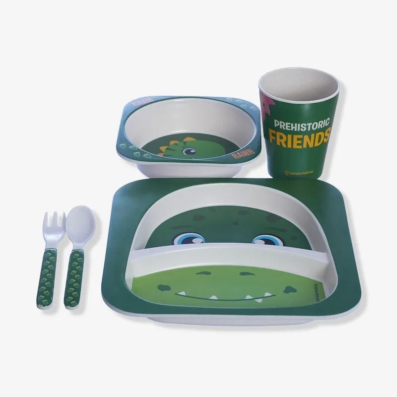 KIT ALIMENTAÇÃO DINOSSAURO INFANTIL