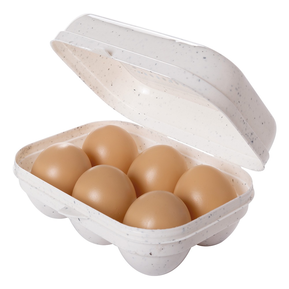Porta Ovos com 6 cavidades Branco Marmori...
