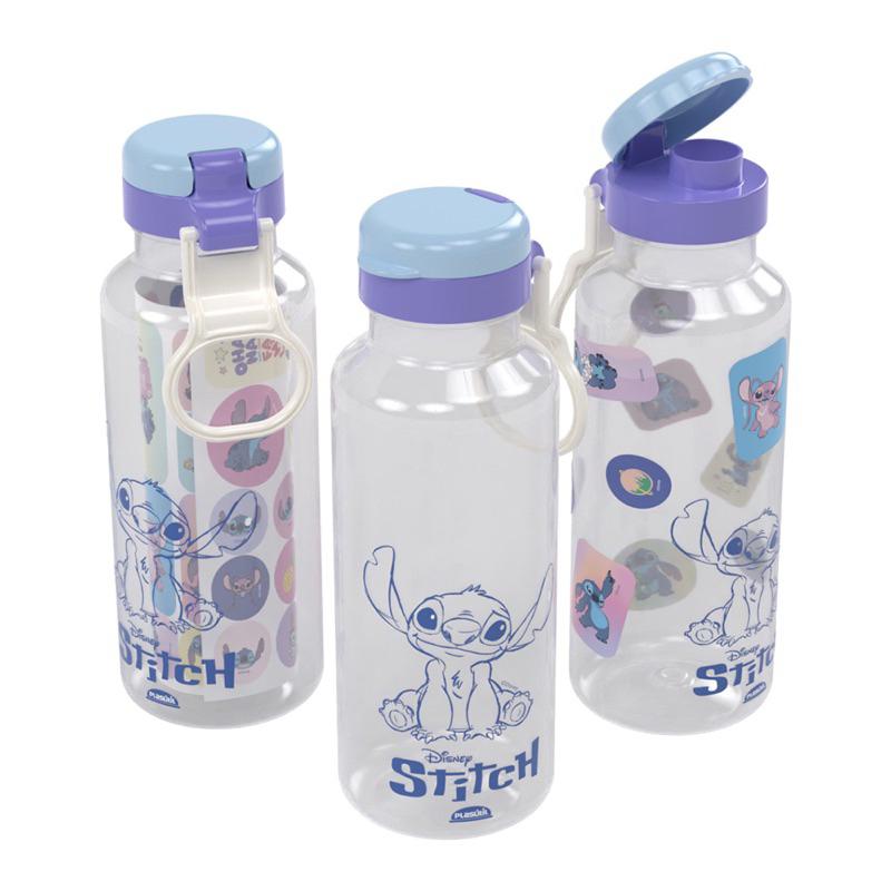 Garrafa Stitch Abre Fácil com Adesivo 600ml