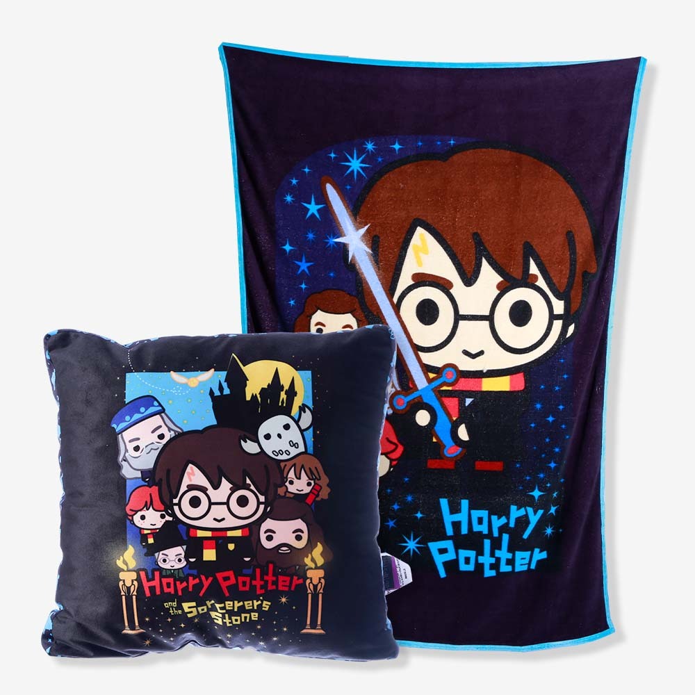 Kit Manta com Almofada Harry Potter