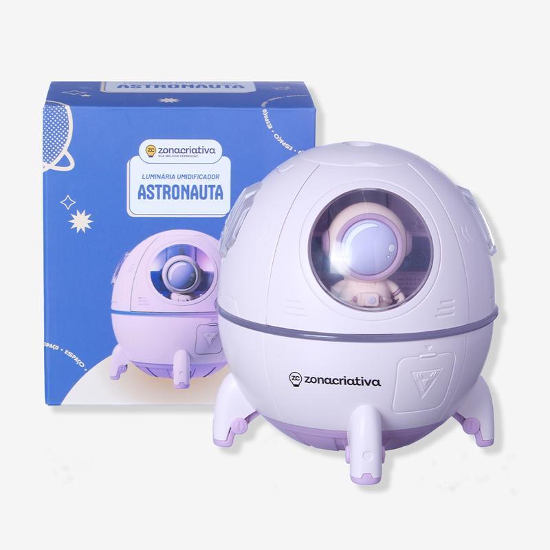 Luminária com Umidificador Astronauta Rosa
