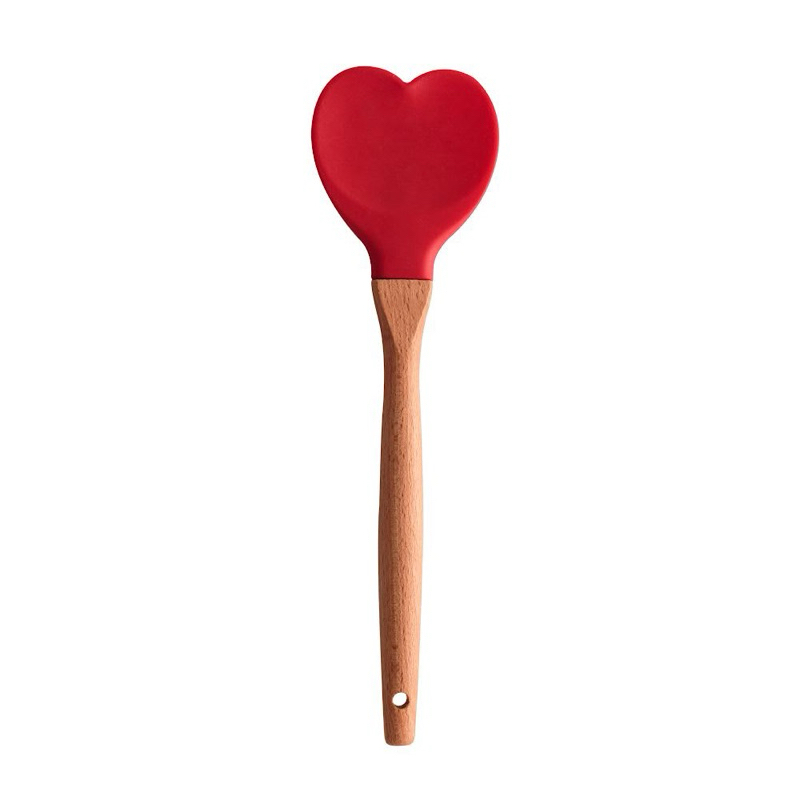 Colher de Silicone com Cabo em Bambu Cora...