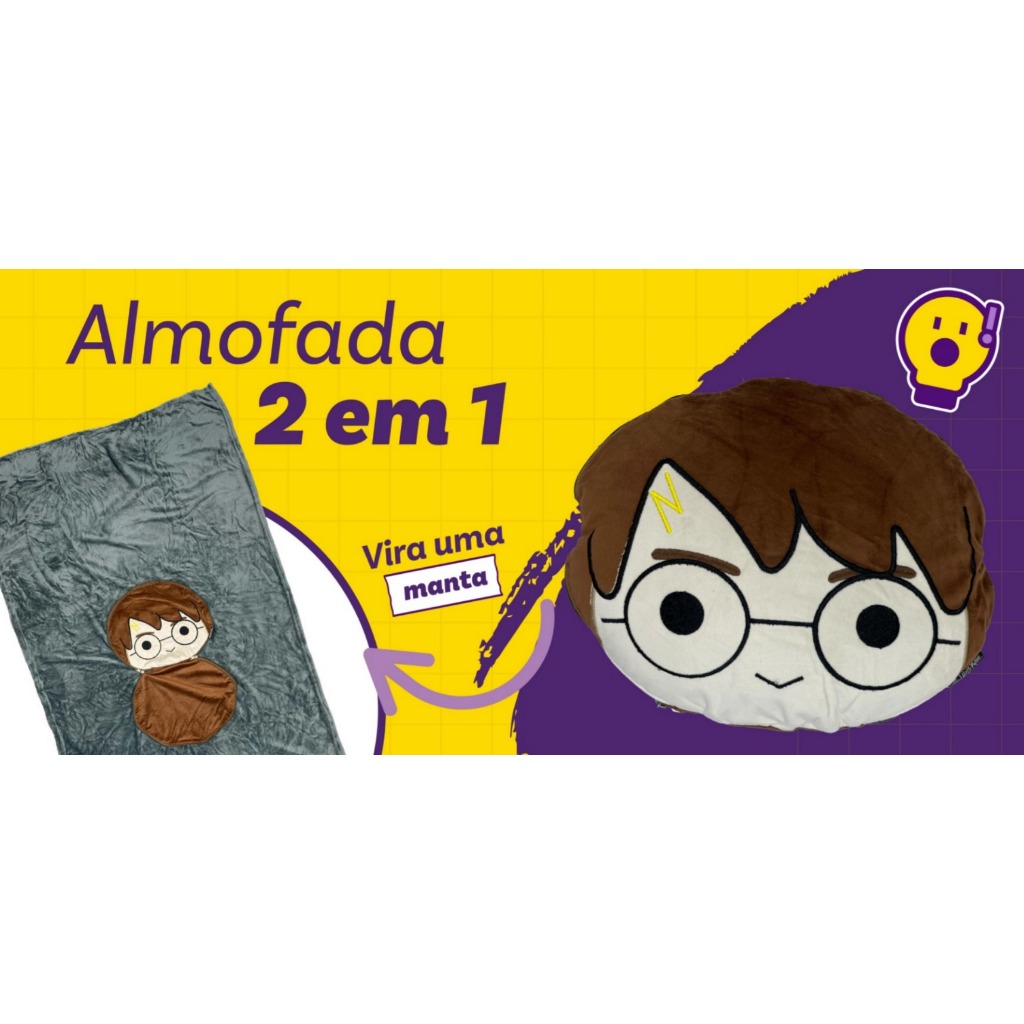 Kit Almofada e Manta 2 em 1 Harry Potter