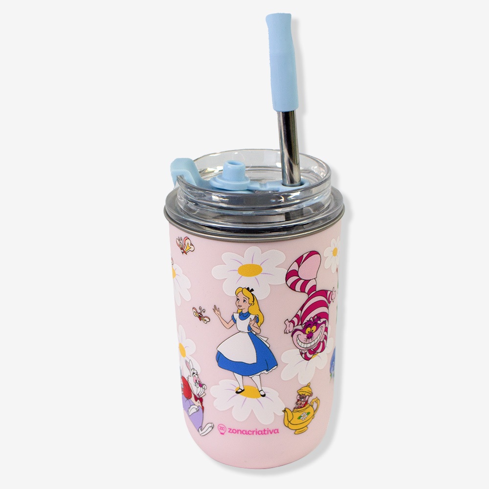 Copo Alice Neo com Canudo 300ml Princesas