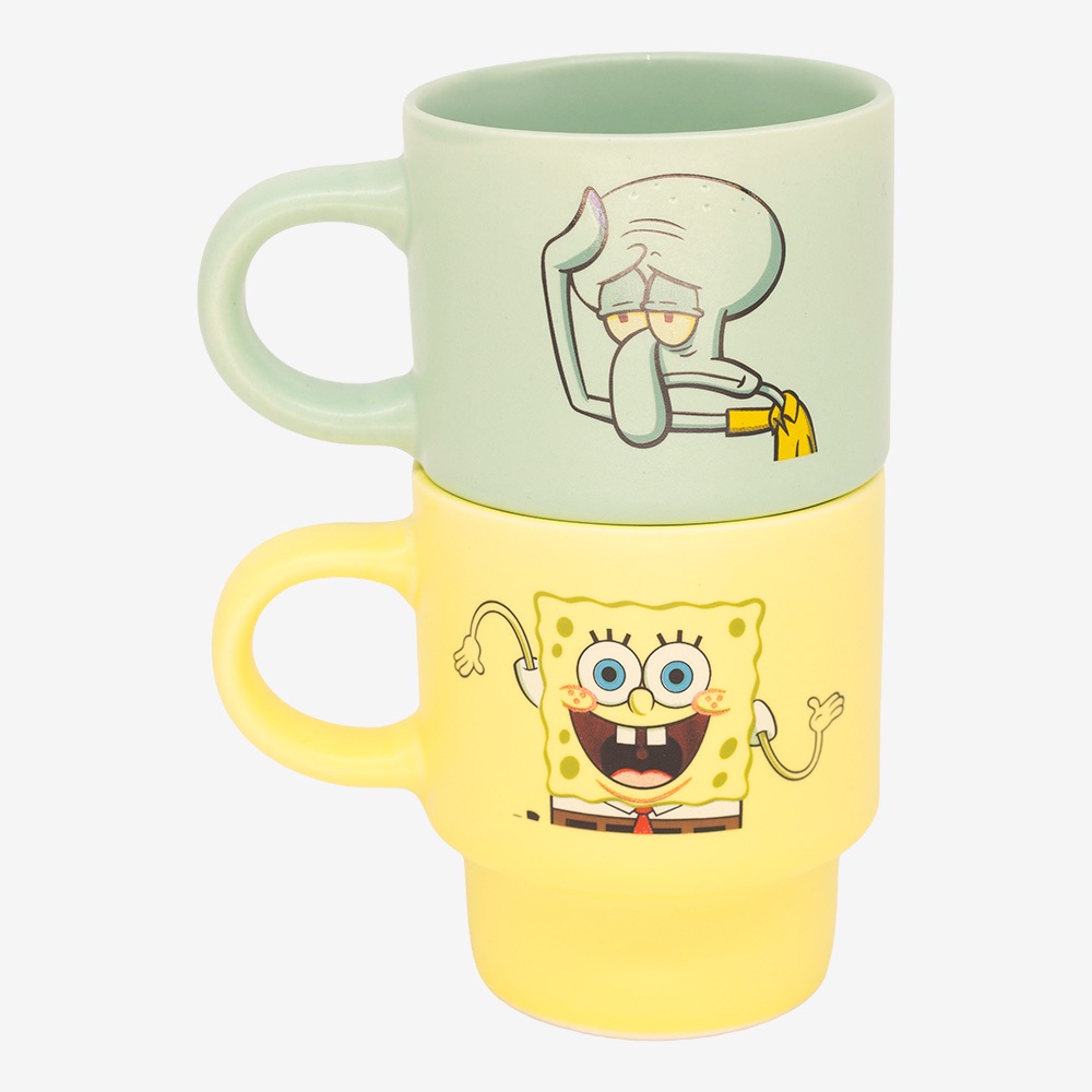 Kit canecas Empilhaveis Bob Esponja e Lul...