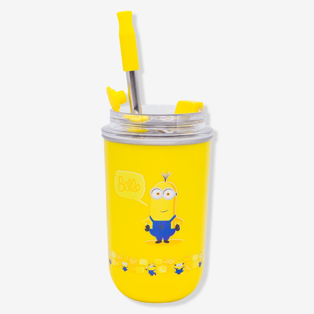 Copo Minions Neo com Canudo 300ml