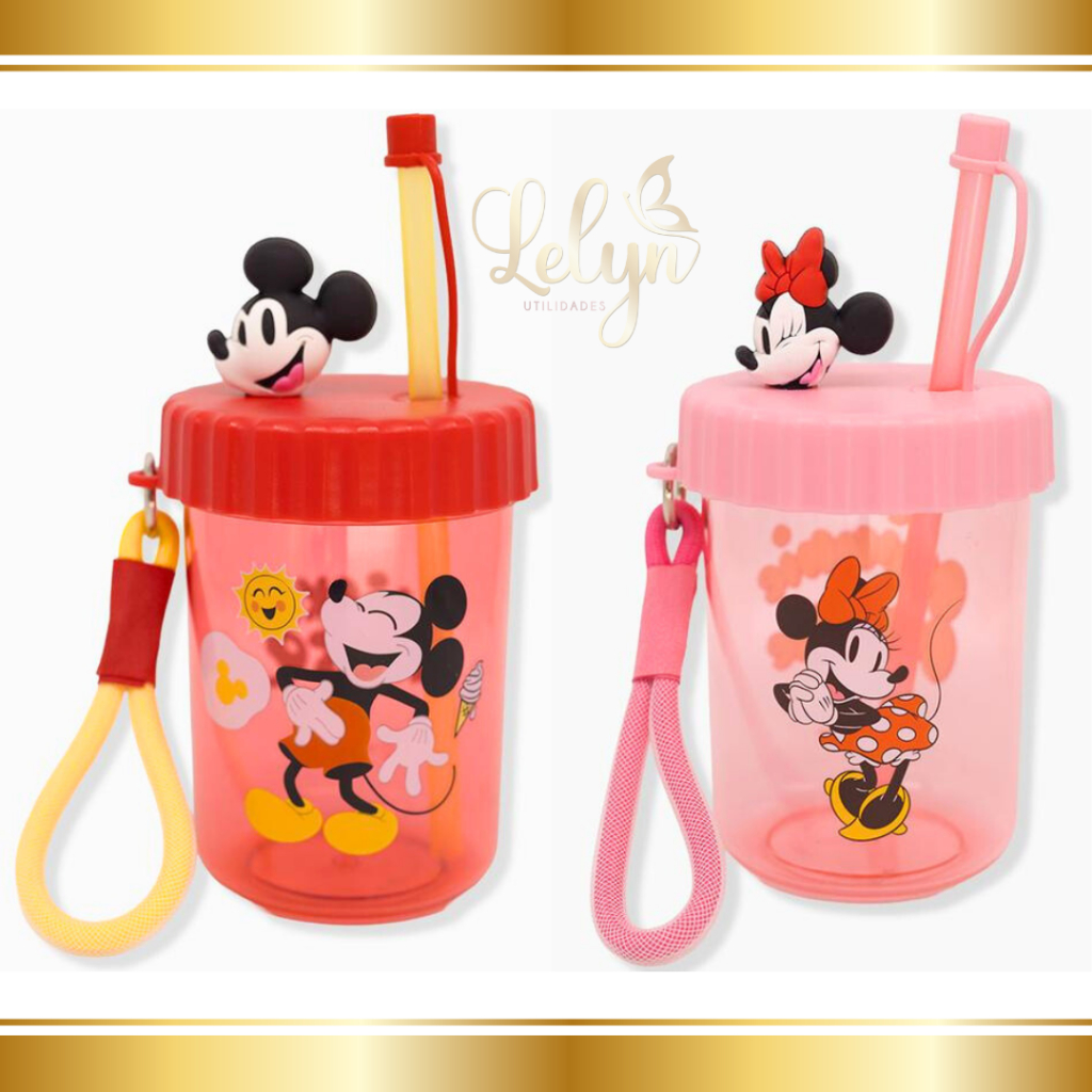 Copo Minnie Mouse e Mickey Mouse com Can ...