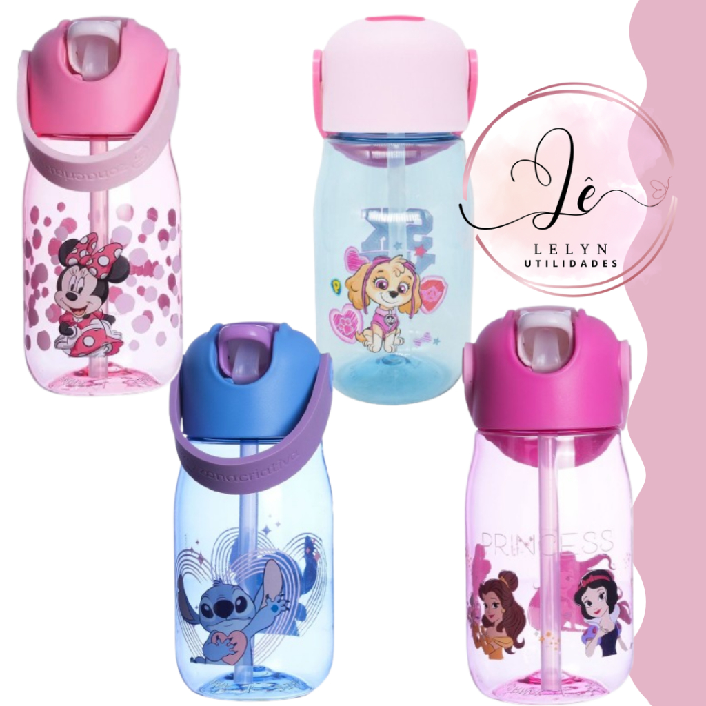 Garrafa Infantil Flip Meninas Stitch, Min...