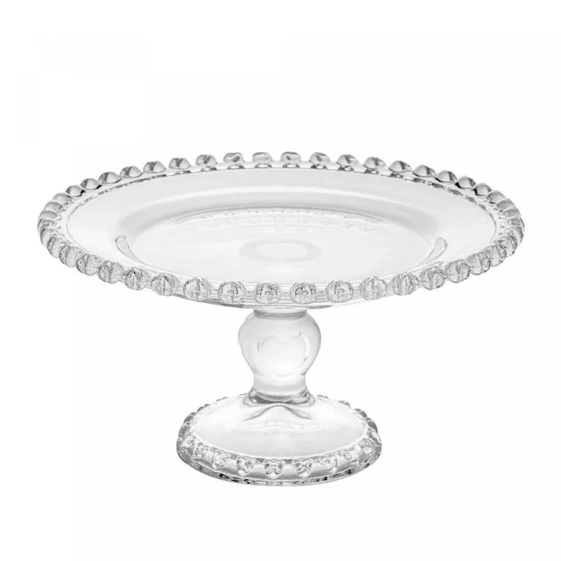 Prato com Pé de Cristal Coração 19,5cm x ...