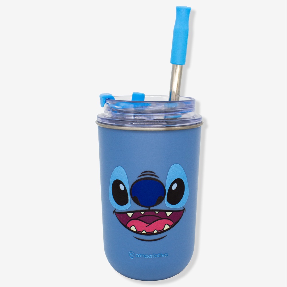 Copo Stitch Neo com Canudo 300ml