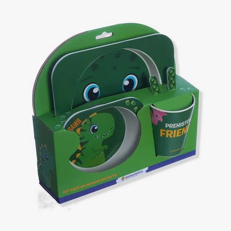 KIT ALIMENTAÇÃO DINOSSAURO INFANTIL